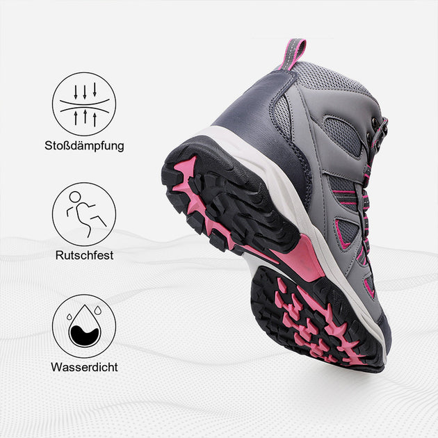 riemot Women's Waterproof Hiking Boots NonSlip Outdoor Trekking Campi