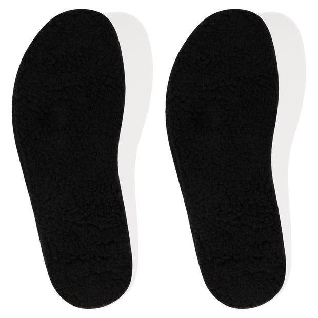 2 Pairs Warm Cozy Lamb Wool Inserts for Crocs Clogs Flat Sheepskin Insoles for Women Men Replacement Garden Shoes Liners Fleece Fur Slipper Shoe Soles