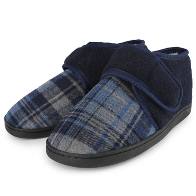 riemot Mens Slippers Diabetic Swollen Feet Edema Arthritis House Warm Slippers,Adjustable Wide Non-slip Comfortable Soft Indoor Outdoor Memory Foam Insoles Low Top Boots Shoes