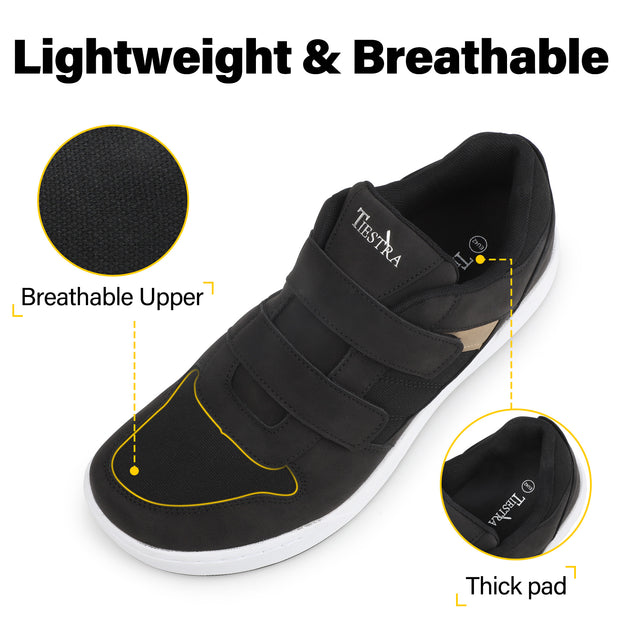 Wide Width Walking Sneakers for Men – Diabetic Orthopedic Shoes with Adjustable Hook &amp; Loop – Non-Slip Comfort for Edema, Swollen Feet, Neuropathy – Lightweight Casual Shoe