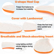 riemot Lamb's Wool Insoles,Fall and Winter Warm Shoe Inserts for Sneakers,Work Shoes,Hiking Shoes,Breathable and Comfortable Replaceable Sole Insoles for Women/Men