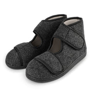 Men's Slippers Adjustable Velcro House Shoes for Diabetic Swollen Feet Edema Warm Winter Indoor Outdoor Boots Slippers