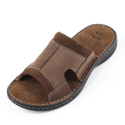 Mens Leather Slide Sandals Comfortable Lightweight Summer Casual Beach Slides for Men Indoor & Outdoor slip on sandals