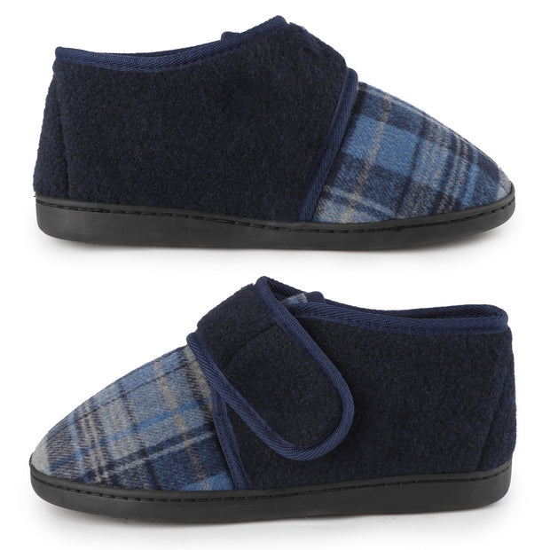 riemot Mens Slippers Diabetic Swollen Feet Edema Arthritis House Warm Slippers,Adjustable Wide Non-slip Comfortable Soft Indoor Outdoor Memory Foam Insoles Low Top Boots Shoes