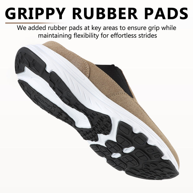 riemot Chelsea Ankle Boots for Women Genuine Suede Faux Fur Lining Winter Low Heel Mini Snow Boot Outdoor Non-Slip Thermal Shoes Cozy Slip On Elastic Booties Chestnut US 6-11