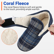 riemot Mens Slippers Diabetic Swollen Feet Edema Arthritis House Warm Winter Slippers,Adjustable Wide Non-slip Comfortable Soft Indoor Outdoor Memory Foam Insoles Low Top Fluff Boots Shoes