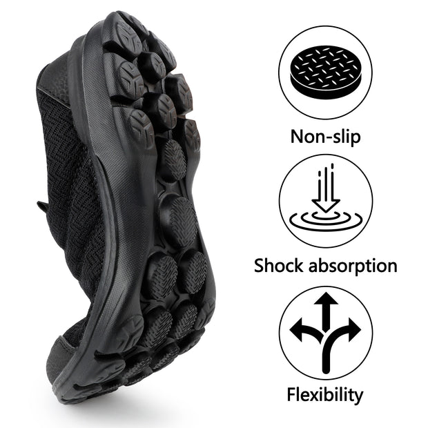 Slip-On Mules | Lightweight Breathable Walking Shoes | Open Back Sneakers &amp; House Slippers | Comfortable Closed-Toe Clogs | Indoor/Outdoor Casual Shose