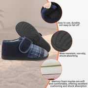 riemot Mens Slippers Diabetic Swollen Feet Edema Arthritis House Warm Winter Slippers,Adjustable Wide Non-slip Comfortable Soft Indoor Outdoor Memory Foam Insoles Low Top Fluff Boots Shoes