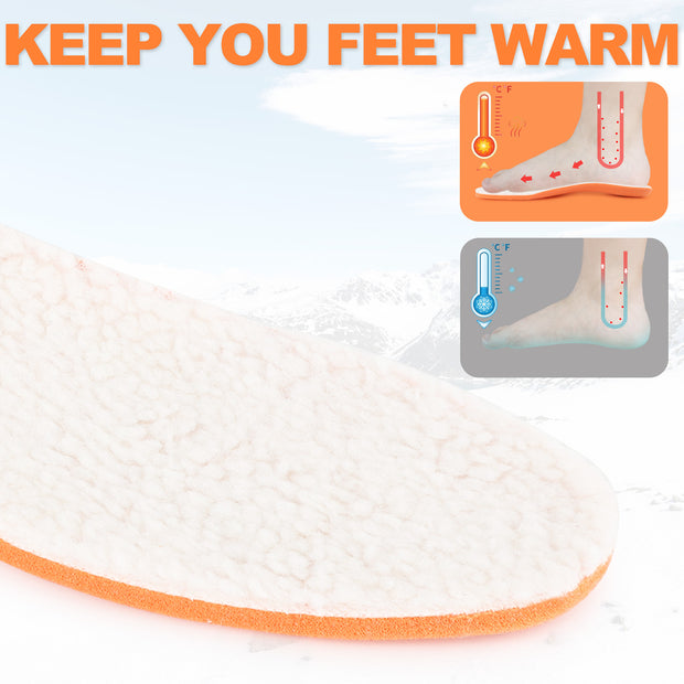 riemot Lamb's Wool Insoles,Fall and Winter Warm Shoe Inserts for Sneakers,Work Shoes,Hiking Shoes,Breathable and Comfortable Replaceable Sole Insoles for Women/Men