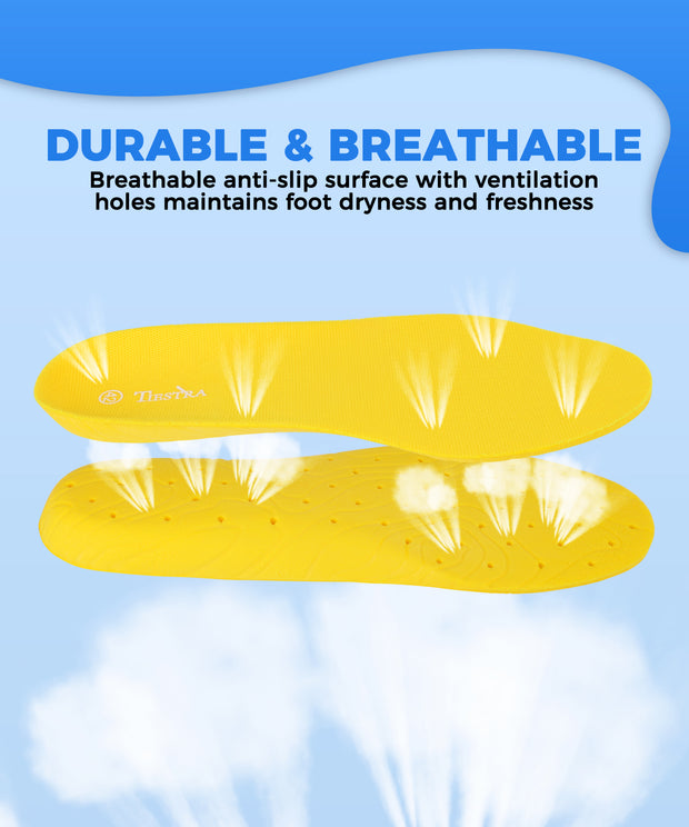 Durable Sport Running Cushioned Insole, Heavy Duty Arch Support Breathable Inner Soles for Work Boot,Soft Extra Thick Liners