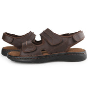 riemot Men's Sandals Leather Casual Open Toe Beach Sandal Summer Outdoor Walking Hiking Fisherman Sandals with Adjustable Strap