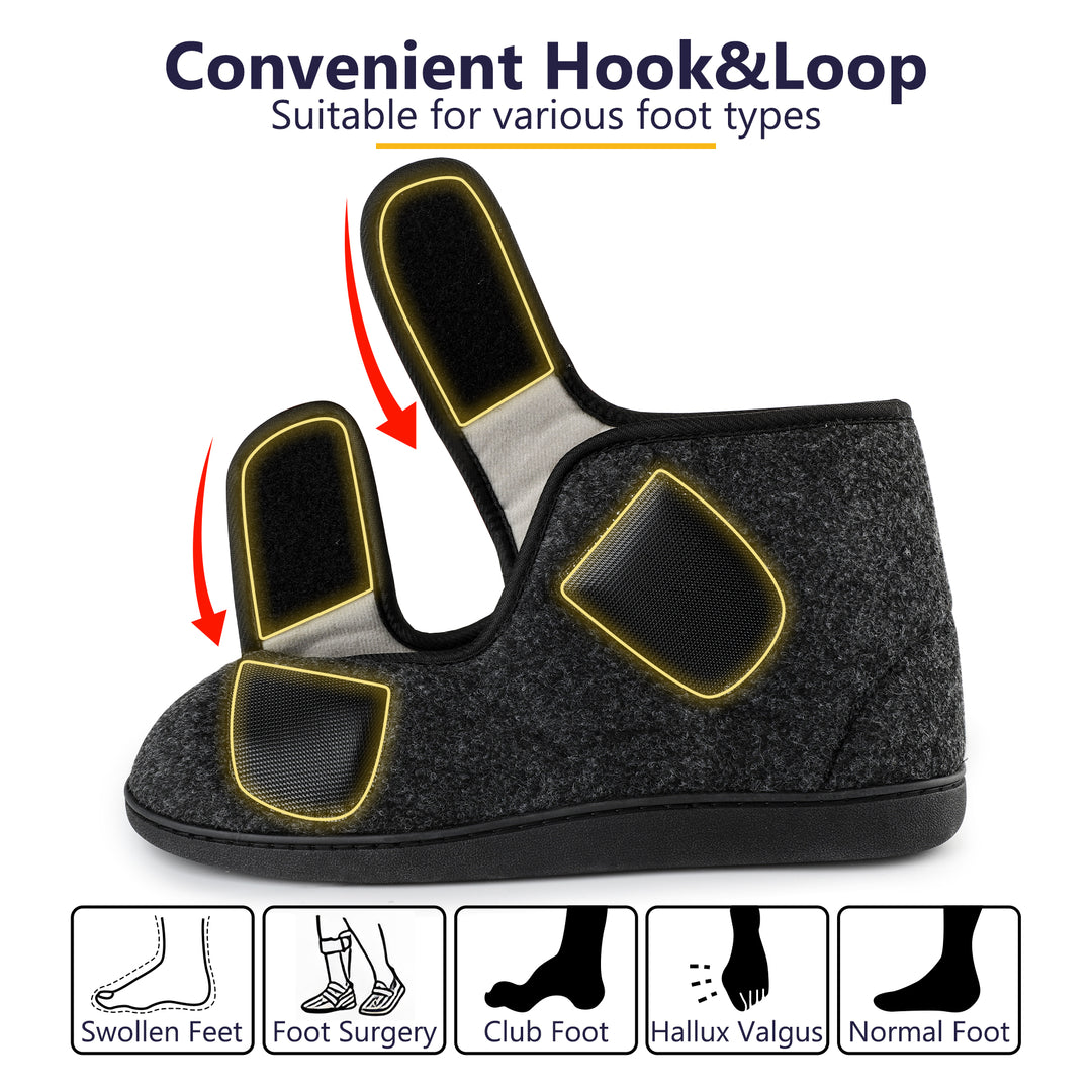 Velcro boots for swollen feet cheap