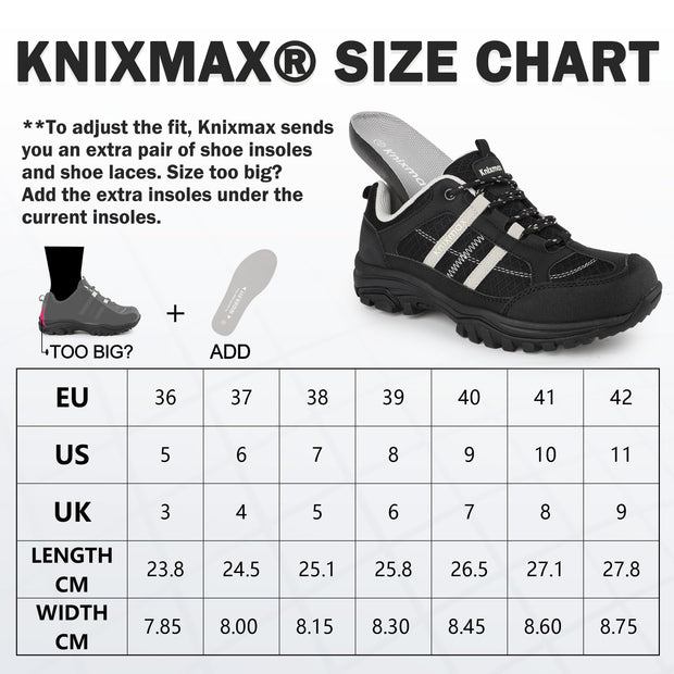 Knixmax Womens Hiking Shoes Lightweight Non-Slip Climbing Trekking Sneakers for Woman Camping Backpacking Shoe Summer Hiker Shoes