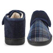 riemot Mens Slippers Diabetic Swollen Feet Edema Arthritis House Warm Winter Slippers,Adjustable Wide Non-slip Comfortable Soft Indoor Outdoor Memory Foam Insoles Low Top Fluff Boots Shoes