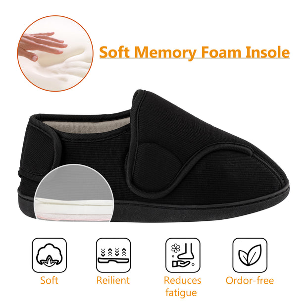 Diabetic Shoes for Men Extra Wide Adjustable Velcro Shoes for Swollen Feet Adjustable Walking Shoes for Elderly Foot Pain Relief Neuropathy