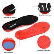 Riemot Women Men's PU Foam Shoe Insoles Comfort Sport Inserts Replacement Arch Support Cushioning Innersoles Fit in Shoes Boots