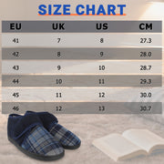 riemot Mens Slippers Diabetic Swollen Feet Edema Arthritis House Warm Winter Slippers,Adjustable Wide Non-slip Comfortable Soft Indoor Outdoor Memory Foam Insoles Low Top Fluff Boots Shoes