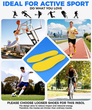 Durable Sport Running Cushioned Insole, Heavy Duty Arch Support Breathable Inner Soles for Work Boot,Soft Extra Thick Liners