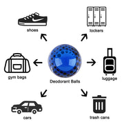 Knixmax Sneaker Deodorizer Shoe Freshener Balls, Gym Bags Lockers Car Air Fresheners, Boot Deodorant Balls Odor Eater Shoe Deodorizers