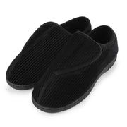 LARGERED Mens Slippers Arthritis Puffy Edema Feet House Bedroom Shoes,Winter Padded Warm Indoor Outdoor Adjustable Wide Boot Slippers