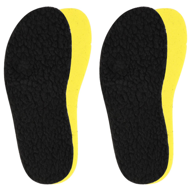 riemot 2 Pairs Memory Foam Wool Insoles for Crocs Clogs,Garden,Nurse,Chef,Wide Toe Box Shoes - Warm Replacement Thin Inserts for Women/Men