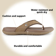 TIESTRA Men's Sport Flip Flops Beach Athletic Cushioned Summer Outdoor Comfort Thong Sandals