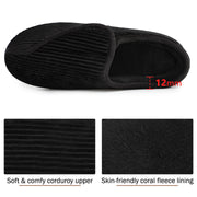 LARGERED Mens Slippers Arthritis Puffy Edema Feet House Bedroom Shoes,Winter Padded Warm Indoor Outdoor Adjustable Wide Boot Slippers