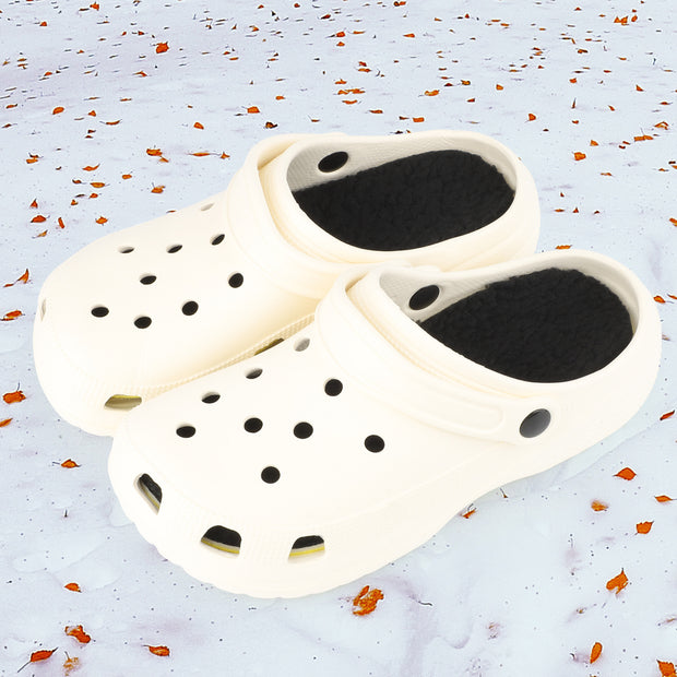 riemot 2 Pairs Memory Foam Wool Insoles for Crocs Clogs,Garden,Nurse,Chef,Wide Toe Box Shoes - Warm Replacement Thin Inserts for Women/Men