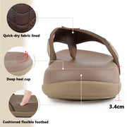 TIESTRA Men's Sport Flip Flops Beach Athletic Cushioned Summer Outdoor Comfort Thong Sandals