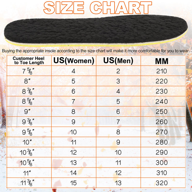 riemot 2 Pairs Memory Foam Wool Insoles for Crocs Clogs,Garden,Nurse,Chef,Wide Toe Box Shoes - Warm Replacement Thin Inserts for Women/Men