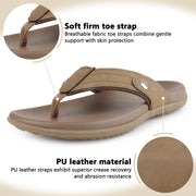 TIESTRA Men's Sport Flip Flops Beach Athletic Cushioned Summer Outdoor Comfort Thong Sandals