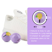 Shoe Deodorizer Balls (6 Pack) – Odor Eaters for Sneaker | Long-Lasting Odor Eliminator Air Freshener for Closet, Locker, Gym Bag, Drawer & Small Spaces