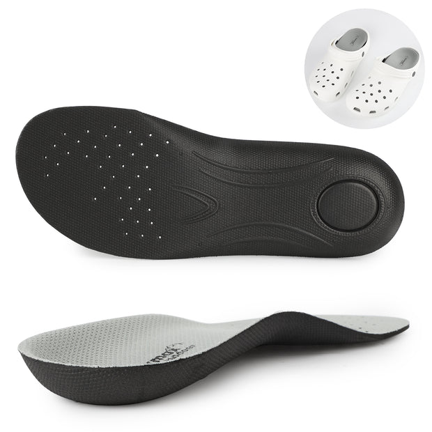 Knixmax Orthotic Insoles for Crocs Clog, Comfort Replacement Innersoles for Men Women, Wide Fit Shoe Inserts for Birkenstock Mules Garden Shoes Sneakers Flats Nurse Clogs Liners with Arch Support
