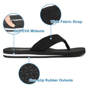 riemot Men's Flip Flops Arch Support Thong Sandals Cushioned Summer Slippers for Beach Swimming Pool Travel Comfortable Shower Shoes Size 8-14