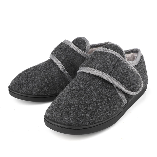 cMens Terry Cloth Slippers Breathable House Shoes Winter Warm  Memory Foam Diabetic Edema Swollen Comfortable Adjustable Slipper