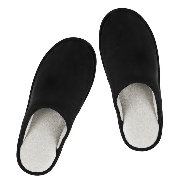 riemot Mens Memory Foam Slippers, Warm Fluffy House Shoes & Cushioned Home Shoe Without Fur, Comfortable Anti Slip Indoor Bedroom Travel Slipper