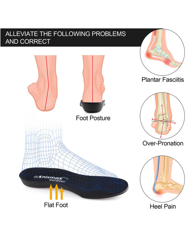Cushioned Sports Insoles for Men Women Replacement Shoe Inserts for Plantar Fasciitis Flat Feet Comfort Sneakers Running Shoes Sole Insert