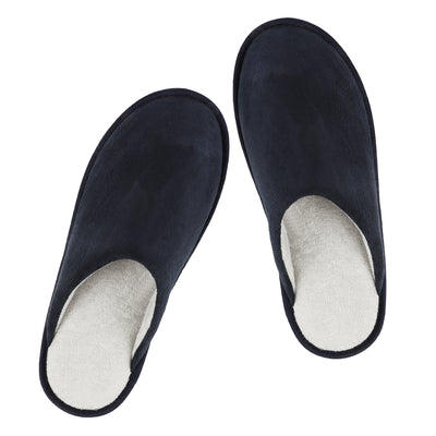 riemot Mens Memory Foam Slippers, Warm Fluffy House Shoes & Cushioned Home Shoe Without Fur, Comfortable Anti Slip Indoor Bedroom Travel Slipper