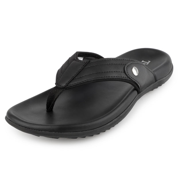 TIESTRA Men's Sport Flip Flops Beach Athletic Cushioned Summer Outdoor Comfort Thong Sandals