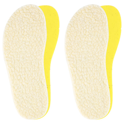 riemot 2 Pairs Memory Foam Wool Insoles for Crocs Clogs,Garden,Nurse,Chef,Wide Toe Box Shoes - Warm Replacement Thin Inserts for Women/Men