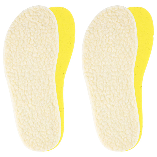riemot 2 Pairs Memory Foam Wool Insoles for Crocs Clogs,Garden,Nurse,Chef,Wide Toe Box Shoes - Warm Replacement Thin Inserts for Women/Men