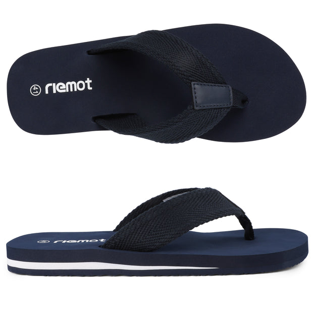 riemot Men's Flip Flops Arch Support Thong Sandals Cushioned Summer Slippers for Beach Swimming Pool Travel Comfortable Shower Shoes Size 8-14