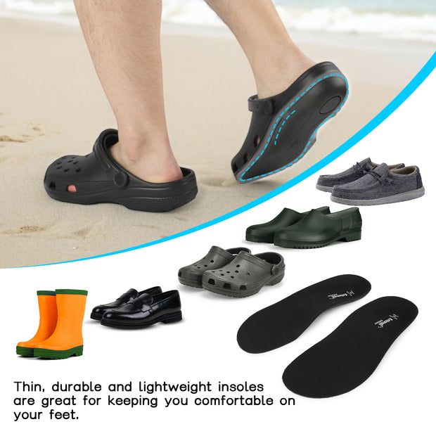 Knixmax Orthotic Insoles for Crocs Clog, Comfort Replacement Innersoles for Men Women, Wide Fit Shoe Inserts for Birkenstock Mules Garden Shoes Sneakers Flats Nurse Clogs Liners with Arch Support