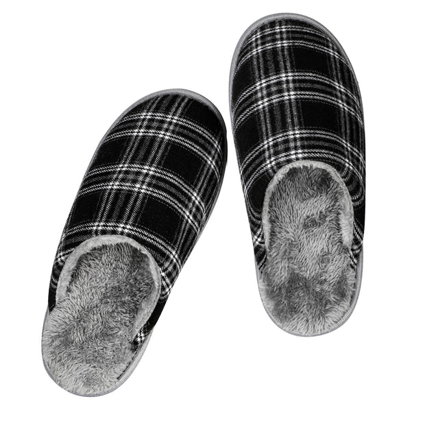 riemot Womens Mens Memory Foam Slippers, Warm Fluffy House Shoes & Cushioned Home Shoe Without Fur, Comfortable Anti Slip Indoor Bedroom Travel Slipper