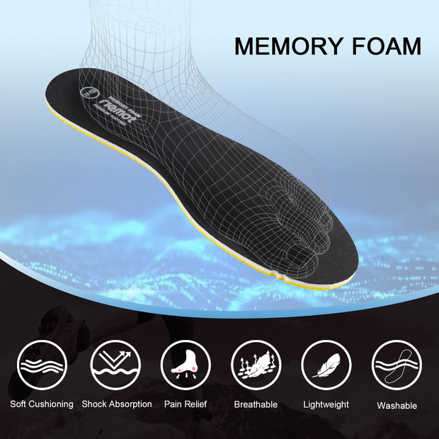 riemot Memory Foam Insoles for Women Men Super Soft Replacement Innersoles for Slippers Sneakers Running Shoes Boots Liners Comfort Cushioning Shoe Insert