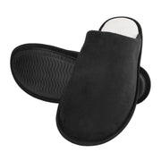 riemot Mens Memory Foam Slippers, Warm Fluffy House Shoes & Cushioned Home Shoe Without Fur, Comfortable Anti Slip Indoor Bedroom Travel Slipper