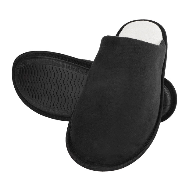 riemot Mens Memory Foam Slippers, Warm Fluffy House Shoes & Cushioned Home Shoe Without Fur, Comfortable Anti Slip Indoor Bedroom Travel Slipper