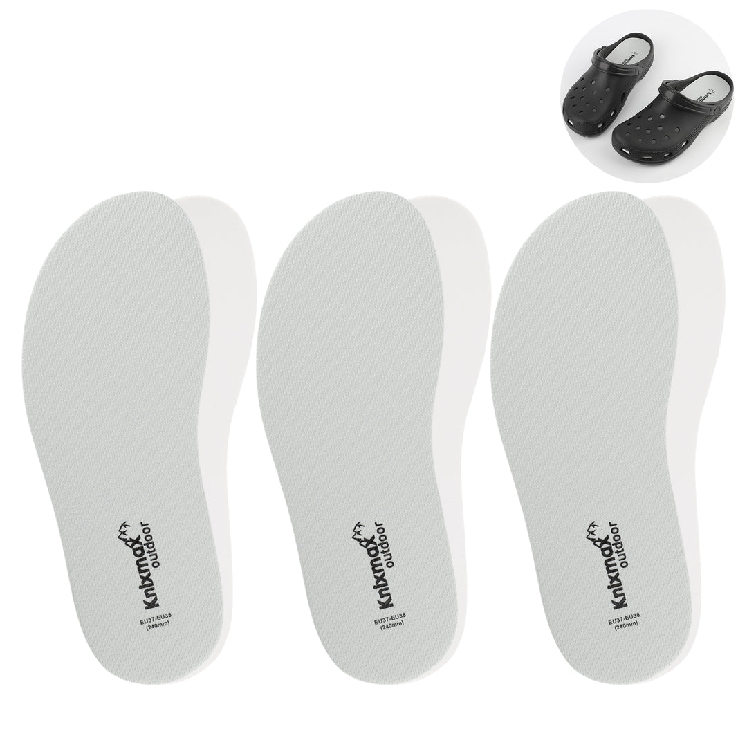 WalkQ+ INSOLE Sサイズ 3個セット 3 Pairs Men's Wide Fit Insole Garden Shoes Inserts for Crocs Clogs