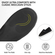 riemot Mens Womens Moccasin Slippers Winter Soft Memory Foam House Shoes Warm Slip on Microsuede Slippers Indoor Outdoor