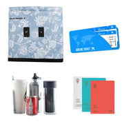 riemot Luggage Travel Cup Holder Perfect Gifts for Frequent Travelers(Blue Floral)